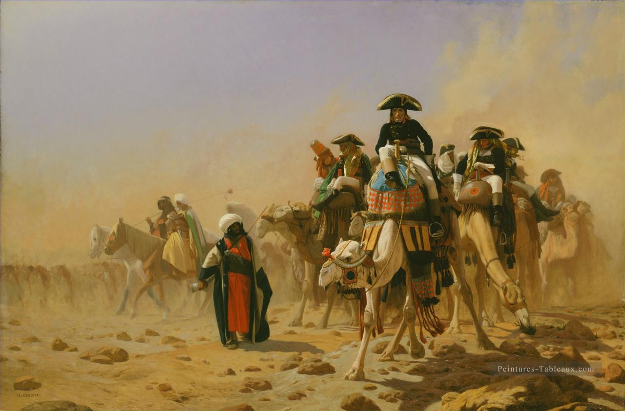Napoléon et son état major en Egypte Orientalisme grec arabe Jean Léon Gérôme Peintures à l'huile